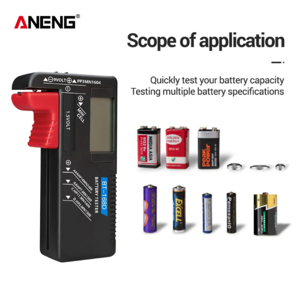 Diy Electronics Test Equipment - ANENG BT-168/ BT-168D Dijital Pil Kapasitesi