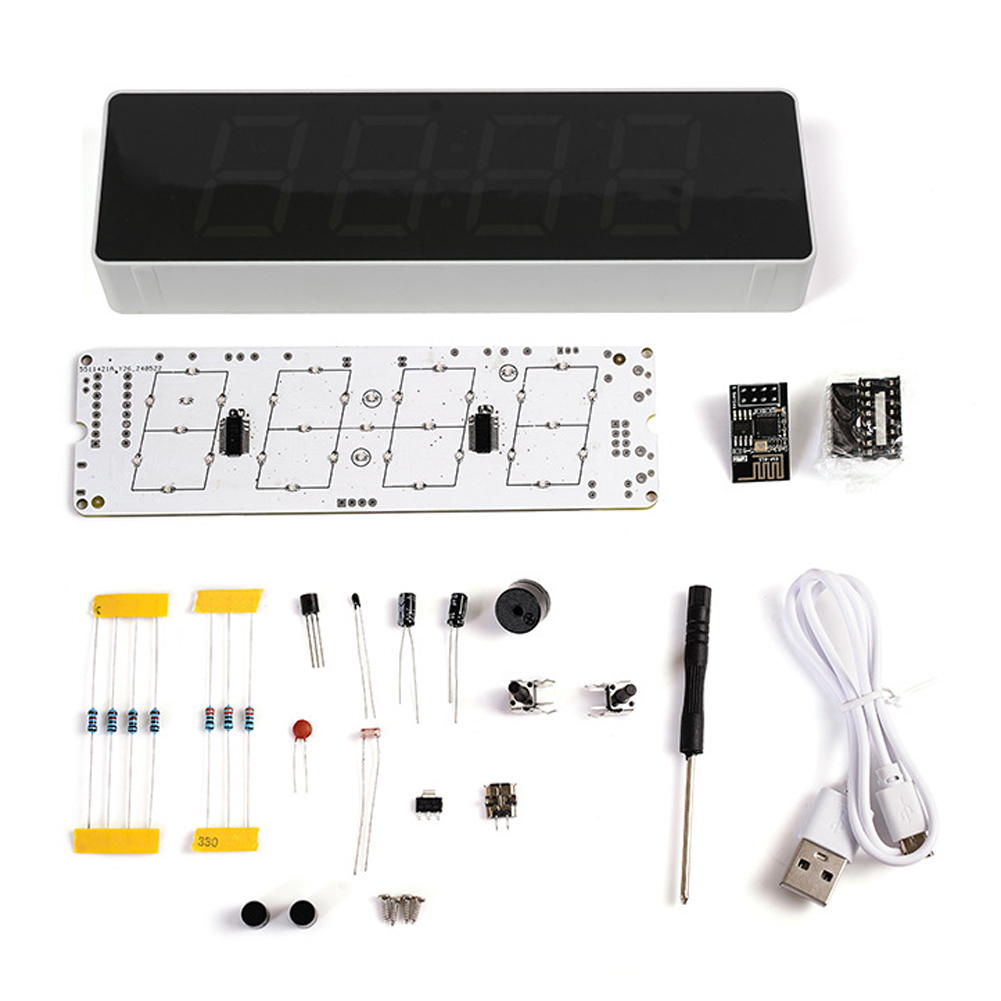 Diy Home Electronics Projects - ESP8266 IoT renkli WiFi saat kiti