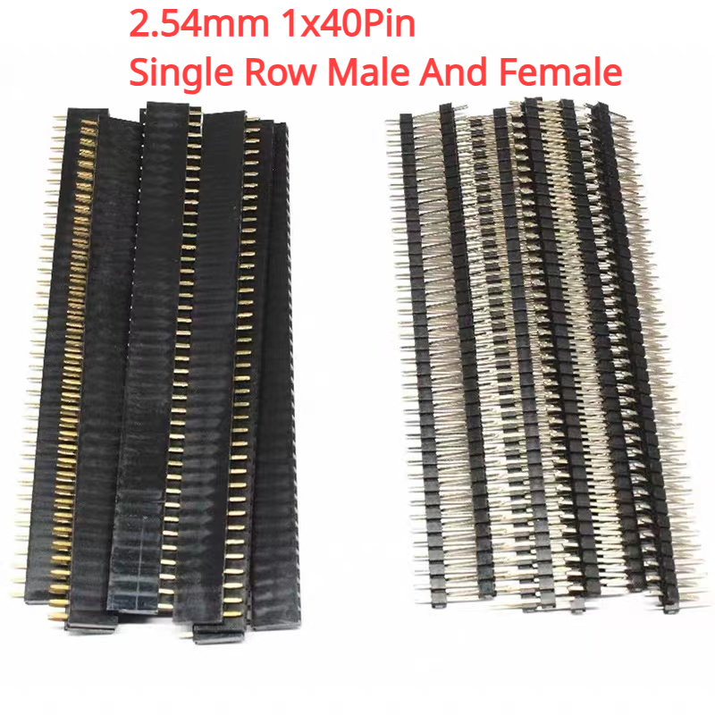 Male Female Header Pin - 10 adet 1x40Pin 2.54mm Pitch tek