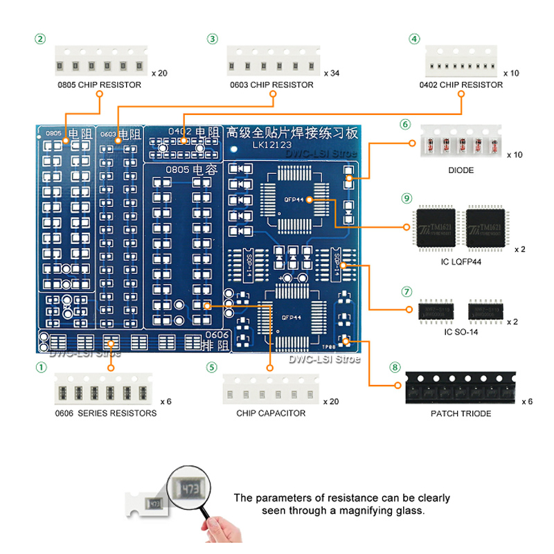 SMD gelişmiş tam yama kaynak u - Pcb Etching Kit incelemesi ve fiyatı