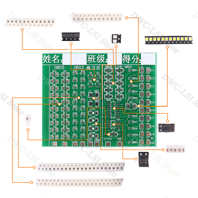 Sınıf Kiti Yama Bileşenleri Ka - Pcb Etching Kit incelemesi ve fiyatı