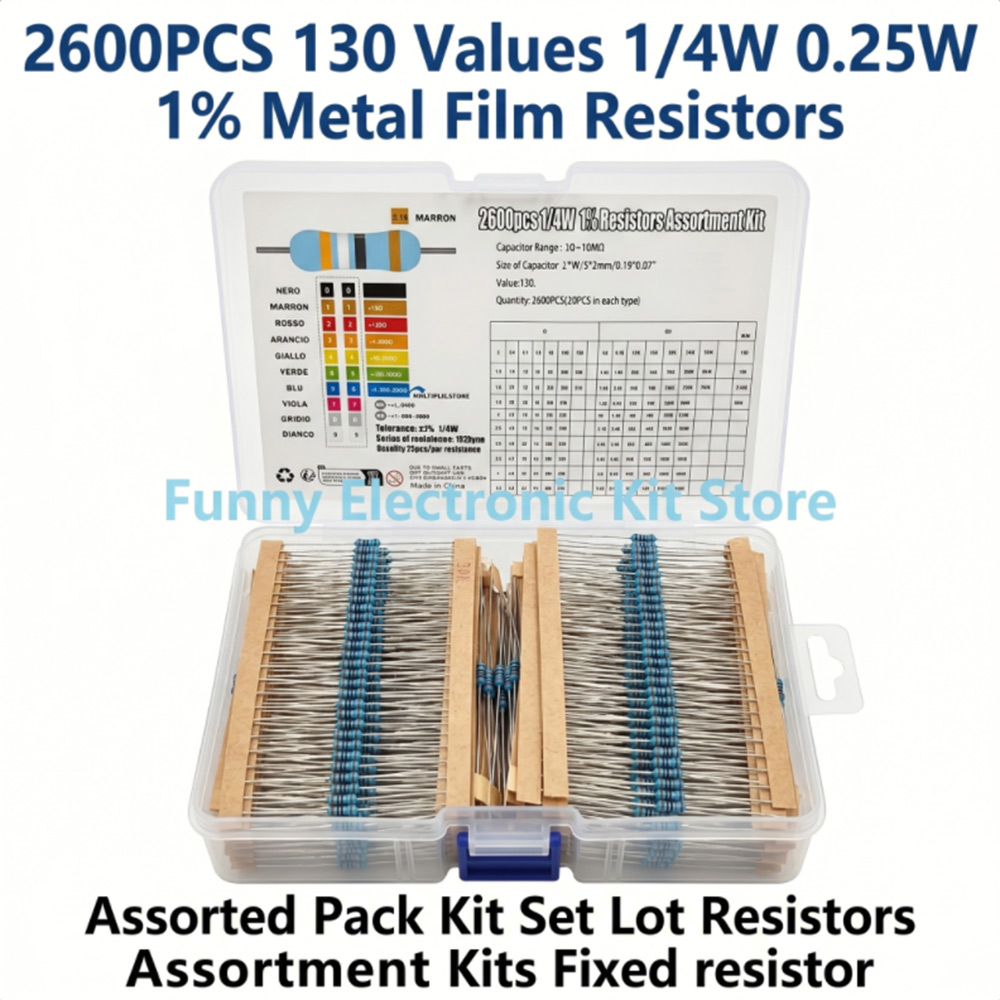 2600 adet Metal Film Dirençler - Diy Home Electronics Projects incelemesi ve fiyatı